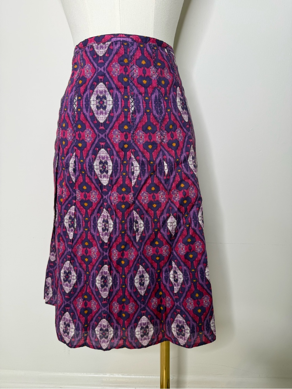 liz & co. Purple and Pink Patterned Midi Skirt